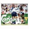 Paul "Gazza" Gascoigne signed "The Dentist Chair" Euro 96 photo