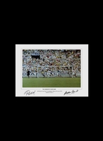Pele & Gordon Banks dual signed "The Save" photo - Unframed + £0.00