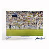 Pele & Gordon Banks dual signed "The Save" photo