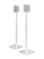 Mountson Adjustable Floor Stand for Sonos One,  One SL & Play:1 White - (Pair)