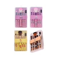 MINGXIER - Cartoon Makeup Brush with box - 5pcs (Random Colour) - 1 set