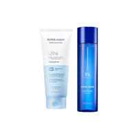 MISSHA - Super Aqua Ultra Hyalon Foaming Cleanser - 200ml (1ea) + Hyalron Skin Essence - 200ml (1ea) Set