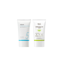 MISSHA X Dr.G - All-Around Safe Block Aqua Sun SPF50+ PA++++ (New version of All-Around Safe Block Aqua Sun Gel ) - 50ml X Green Mild Up Sun+ (SPF50+ PA++++) - 50ml