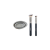 MissLady - Collapsible Make Up Brush Cleansing Pot - 1pc - Random Color X MissLady - Foundation & Concealer Brush Set - 2pcs/1 Set