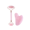 MissLady - Face Roller with Scraping Board Gua Sha Massage Set - 1pc - Pink