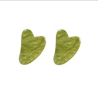 MissLady - Scraping Board Gua Sha Massage Tool (Heart-shaped) (2ea) Set - Grass Green