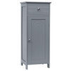 1-Door Freestanding Bathroom Storage Cabinet with Drawer and Adjustable Shelves-Grey