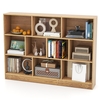 10-Cube Bookshelf with 2 Anti-Tipping Kits for Living Room Kid’s Room-Natural