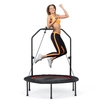 101 cm Mini Trampoline with 2 Resistance Bands and Adjustable Foam Handle-Red
