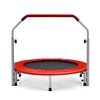 101cm Foldable Trampoline with 4-Level Adjustable Handle for Adults-Red