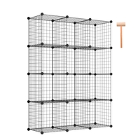 12 Wire Cube Storage Unit-Black