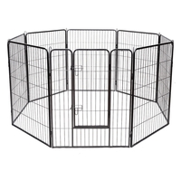 120 CM 8-Panel Height Anti-Rust Pet Playpen with Lockable Gate