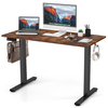 120 x 60cm Height Adjustable Standing Desk with 3 Memory Heights-Brown