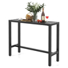 120/140 x 40cm Outdoor Bar Table with Adjustable Foot Pads-M