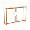 120cm Modern Faux Marble Top Console Table with Heavy-duty Metal Frame-White
