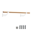120CM Wall-Mounted Beech Wood Ballet Barre-White