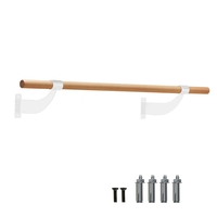 120CM Wall-Mounted Beech Wood Ballet Barre-White
