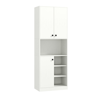 166cm Kitchen Pantry Storage Cabinet Modern Hutch Cabinet-White