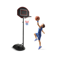 1.67 m-2.28 m Portable Basketball Hoop System with Anti-Rust Stand
