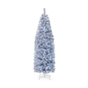 180 cm Slim Christmas Tree,  Artificial Xmas Tree with 475 Branch Tips and 250 Cold White LED Lights