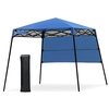 1.8M x 1.8M Pop Up Gazebo with 1 Side Panel-Blue