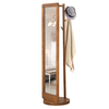 2-in-1 Rotating Coat Stand with Full Length Mirror