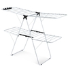 2-Level Foldable Clothes Drying Rack with Adjustable Gullwing