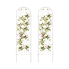 2 Pack 220 cm x 50 cm Metal Garden Trellis for Climbing Plants-White