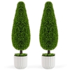 2 Pack 90cm Artificial Cedar Teardrop Shaped Bush-Green
