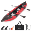 2-Person Inflatable Kayak Set with Aluminum Oars and Padded Seat-Red