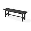 2-Person Outdoor Bench with Slatted Seat-Black