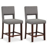 2-Piece Bar Chair Set-Grey
