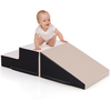 2-Piece Step and Slide Climber for Infants and Toddlers-Grey