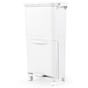 2-Tier Trash Can with Tilt-Designed Bottom Bin and Lockable Wheels