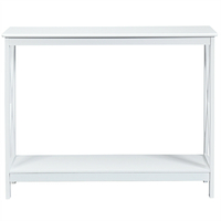 2 Tier Wooden Console Table-White