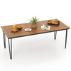 200 x 90cm Outdoor Dining Table with Metal Legs for Garden,  Poolside