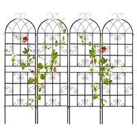 2/4 Pack 180 cm x 50 cm Metal Garden Trellis Decorative for Climbing Plants-4 Pack