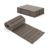 242 cm Outdoor Pathway Roll Out Straight Walkways with Metal Wire Connection-Grey