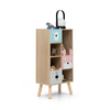 3-Drawer Kids Toy Storage Organizer with 4 Open Compartments-Natrual