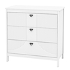 3-Drawer Dresser with Anti-toppling Kit and Storage-White