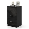 3-Drawer Wooden Dresser Cabinet with Anti-Toppling Device-Black