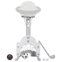 3 in 1 Adjustable Basketball Stand,  Football Goal and Golf Net