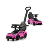 3-in-1 Ride on Push Car with 2 Universal Wheels,  Music Steering,  Guardrail and Handlebar-Pink