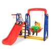 3 in 1 Toddler Slide and Swing Set with Basketball Hoop