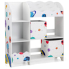 3-tier Kids Bookshelf and Toy Storage Organizer with Book Slots-Planets