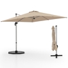 300cm Patio Cantilever Umbrella with 360° Rotation and Adjustable Tilt-Beige