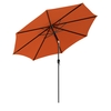 300cm Patio Umbrella with Push Button Tilt Crank Handle and 8 Sturdy Ribs-Orange