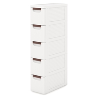 3/4/5/6-Drawer Narrow Storage Cabinet for Small Space-5-Tier