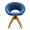 360° Swivel Velvet Accent Chair for Living Room,  Bedroom and Office-Blue