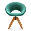 360° Swivel Velvet Accent Chair for Living Room,  Bedroom and Office-Green